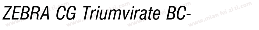 ZEBRA CG Triumvirate BC字体转换